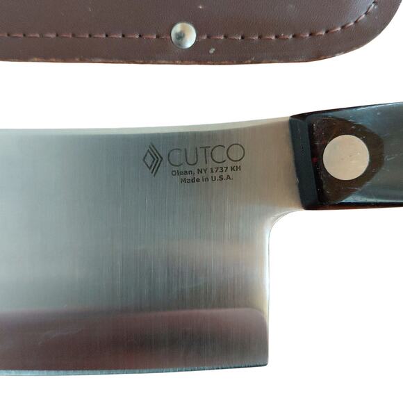 CUTCO #1737 Meat Cleaver & Leather Sheath - Picture 6 of 9
